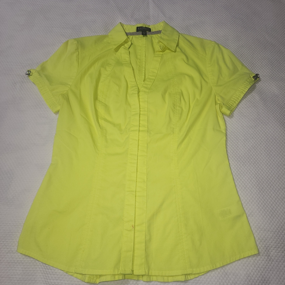 Women's Yellow Short Sleeve Top